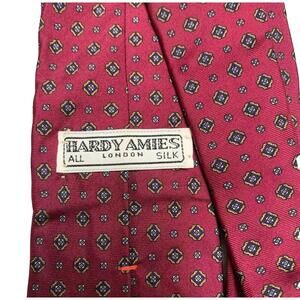 Hardy Amies London Men's Silk Tie Burgundy
